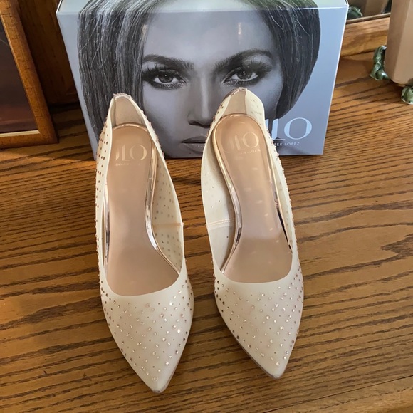 Gorgeous "Erregina " metallic gold JLO  see thru  jelly Heel - Picture 2 of 11